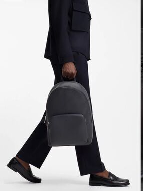 Hugo Boss Black Pebble Leather Backpack